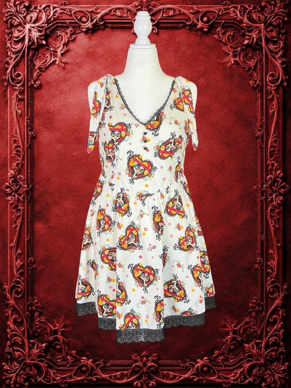 Hot Topic NWT Goth Whimsigoth Rockabilly Pin-Up Eclectic Grandpa Kitsch Dress XL